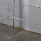 Raft librash të dhomës së ndenjes në kristal akrilik transparent 2 përmasash - Parotta Viadurini