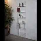 Raft librash të dhomës së ndenjes në kristal akrilik transparent 2 përmasash - Parotta Viadurini