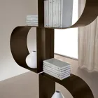 Raft librash vertikal metalik i lyer Fatima me këmbë të rregullueshme Viadurini