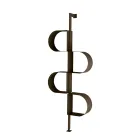 Raft librash vertikal metalik i lyer Fatima me këmbë të rregullueshme Viadurini