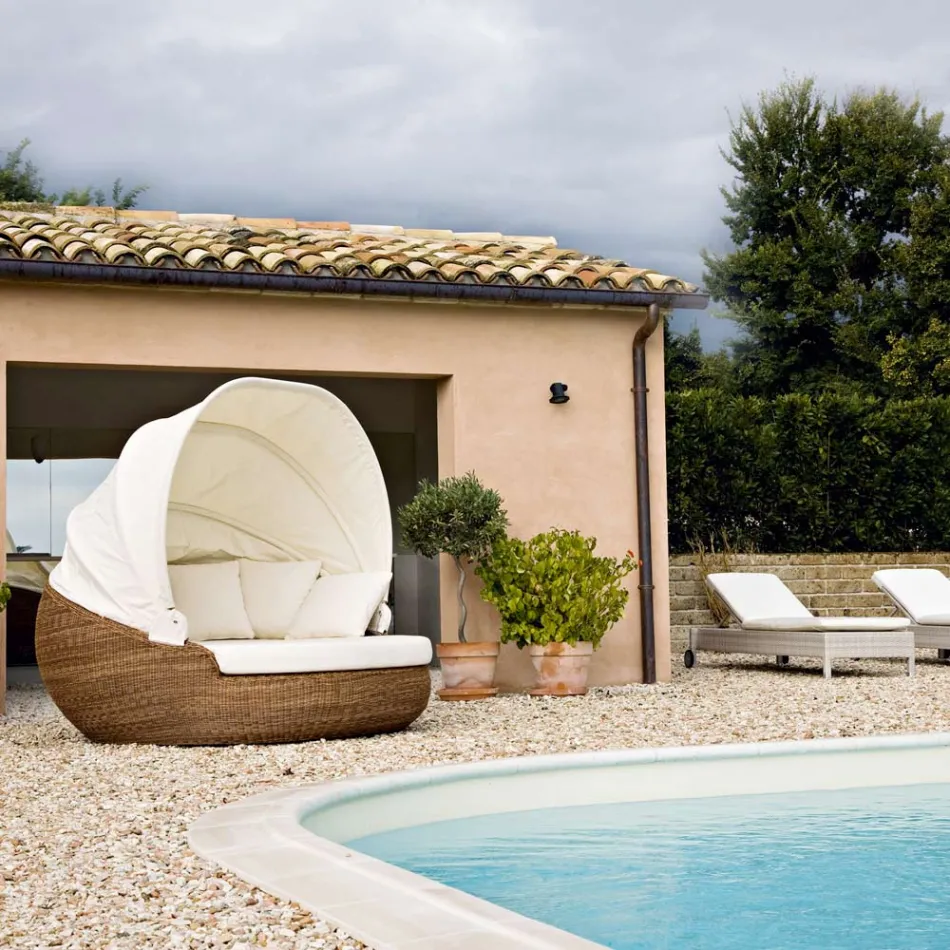 Kopsht dielli me tendë polirattan - Colin Viadurini