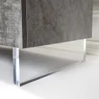 Tabela bufe me 2 dyer dhe 2 ndarje qendrore të hapura në melaminë Prodhuar në Itali - Minnie Viadurini