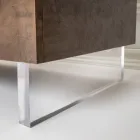 Tabela bufe me 2 dyer dhe 2 ndarje qendrore të hapura në melaminë Prodhuar në Itali - Minnie Viadurini