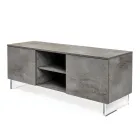 Tabela bufe me 2 dyer dhe 2 ndarje qendrore të hapura në melaminë Prodhuar në Itali - Minnie Viadurini