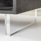 Tabela bufe me 2 dyer dhe 2 ndarje anësore të hapura në melaminë Prodhuar në Itali - Maus Viadurini