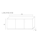 Bufe me 3 Dyer dhe 3 Rafte të Brendshme, Dekorim Alumini Foundry - Scorpion Viadurini