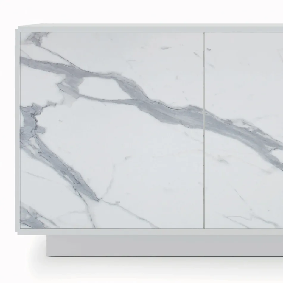 Bufe me 3 dyer dhe strukture te lakuar dhe te laminuar Prodhuar ne Itali - Ferrara Viadurini