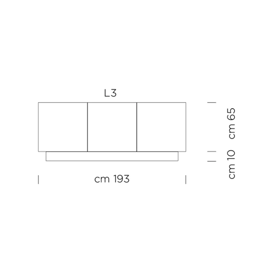 Bufe me 3 dyer dhe strukture te lakuar dhe te laminuar Prodhuar ne Itali - Ferrara Viadurini