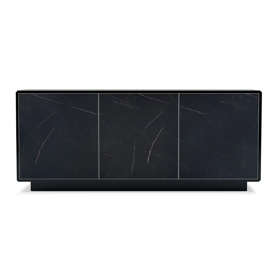 Bufe me 3 dyer dhe strukture te lakuar dhe te laminuar Prodhuar ne Itali - Ferrara Viadurini