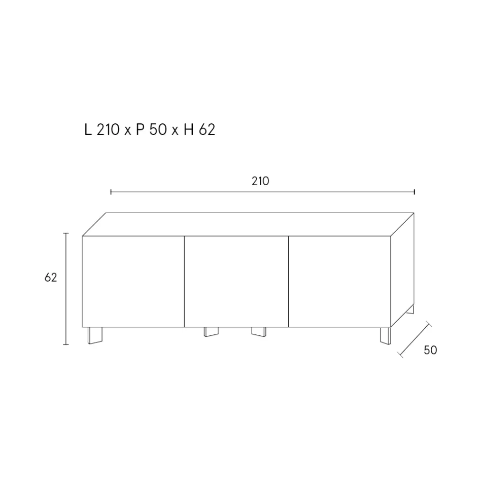 Bufe me 3 Dyer në Aglomerat Druri të Lyer - Ariete Viadurini