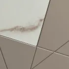 Bufe me 4 Dyer në MDF të llakuar me Pantograf dhe Futje Xhami me Efekt Mermeri - Danila Viadurini