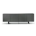 Bufe me 4 Dyer nga MDF e Mbuluar me PVC të Llakuar Prodhuar në Itali - Dorotea Viadurini