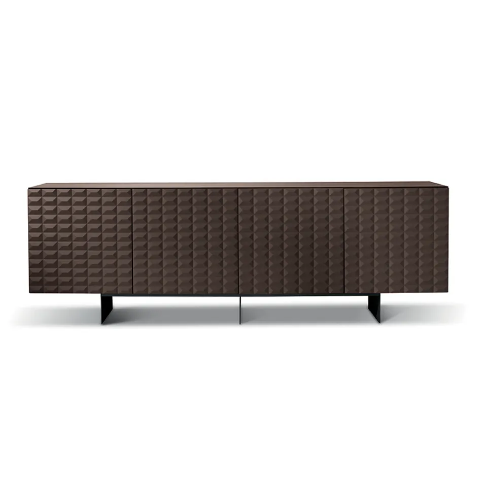 Bufe me 4 Dyer nga MDF e Mbuluar me PVC të Llakuar Prodhuar në Itali - Dorotea Viadurini