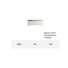 Tabela bufe me trup dhe dyer në bazë Mdf 4-këmbë Prodhuar në Itali - Koral Viadurini