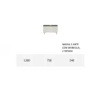 Tabela bufe me trup dhe dyer në bazë Mdf 4-këmbë Prodhuar në Itali - Koral Viadurini