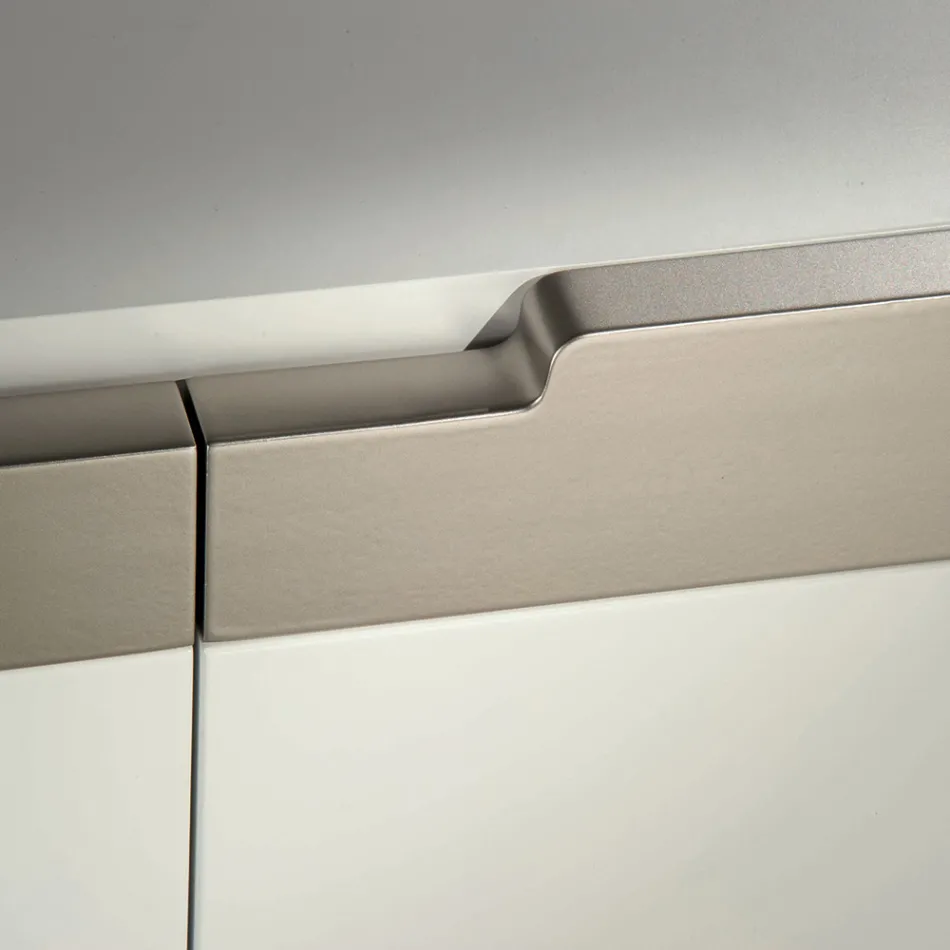 Tabela bufe me trup dhe dyer në bazë Mdf 4-këmbë Prodhuar në Itali - Koral Viadurini