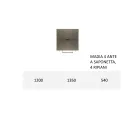 Tabela bufe me Strukturë Mdf dhe Bazë me Këmbë Qendrore Made in Italy Viadurini