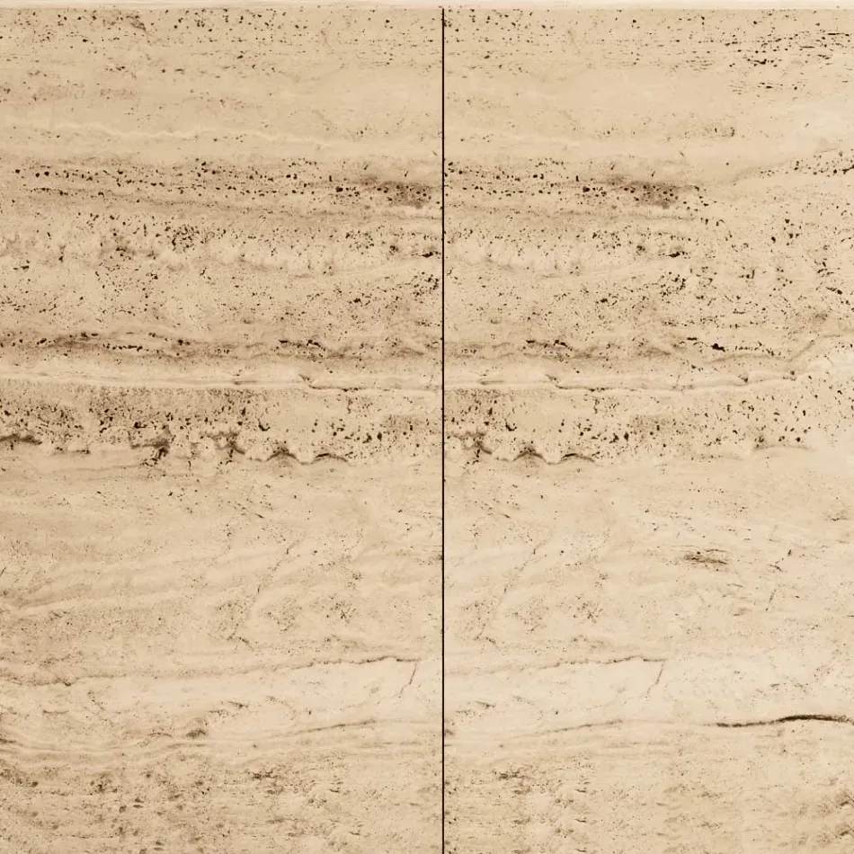 Kompleksi i dhomës së ndenjes me 2 dyer me finiture mermeri travertin Prodhuar në Itali - Jon Viadurini