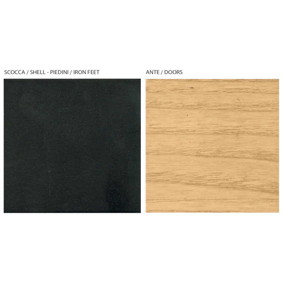 Bordea e dhomës së ndenjes me 2 ose 3 dyer me finiturë hiri natyral Prodhuar në Itali - Zehra Viadurini