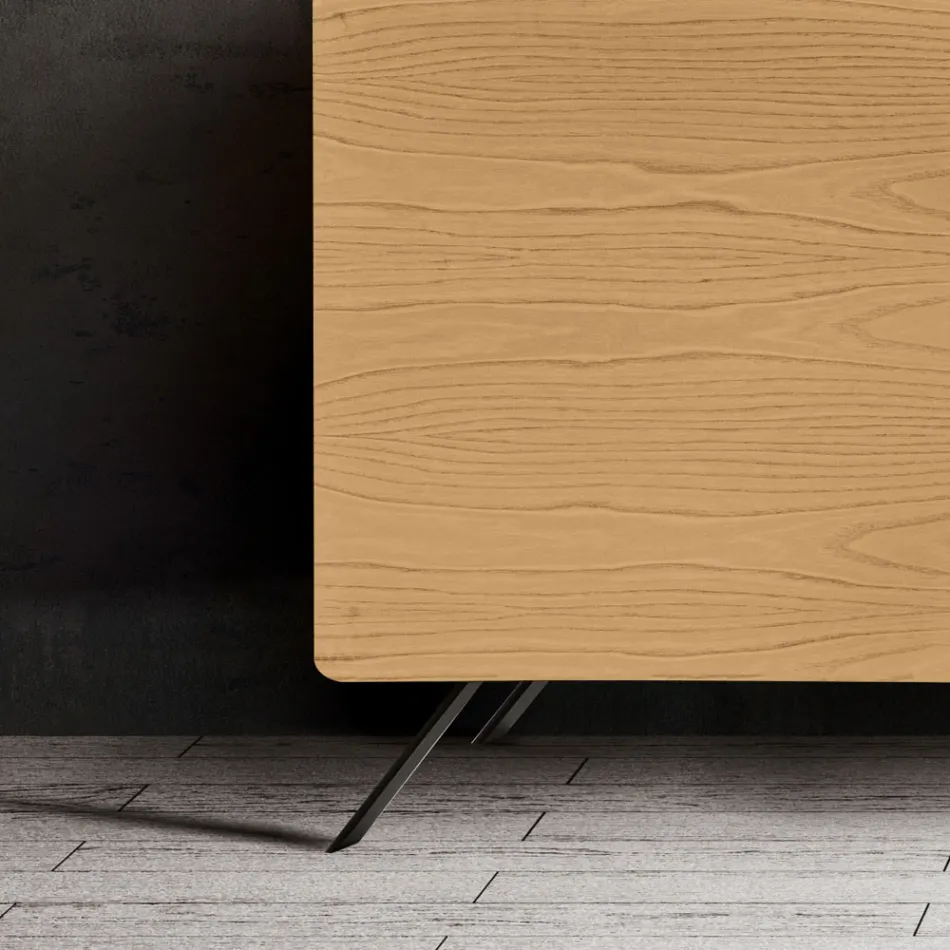 Kompleksi i dhomës së ndenjes me 4 dyer me finiture hiri natyral Prodhuar në Itali - Melek Viadurini