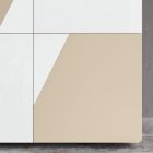 Bordea e dhomës së ndenjes me 4 dyer në xham të bardhë dhe veshje vizon Prodhuar në Itali - Eva Viadurini