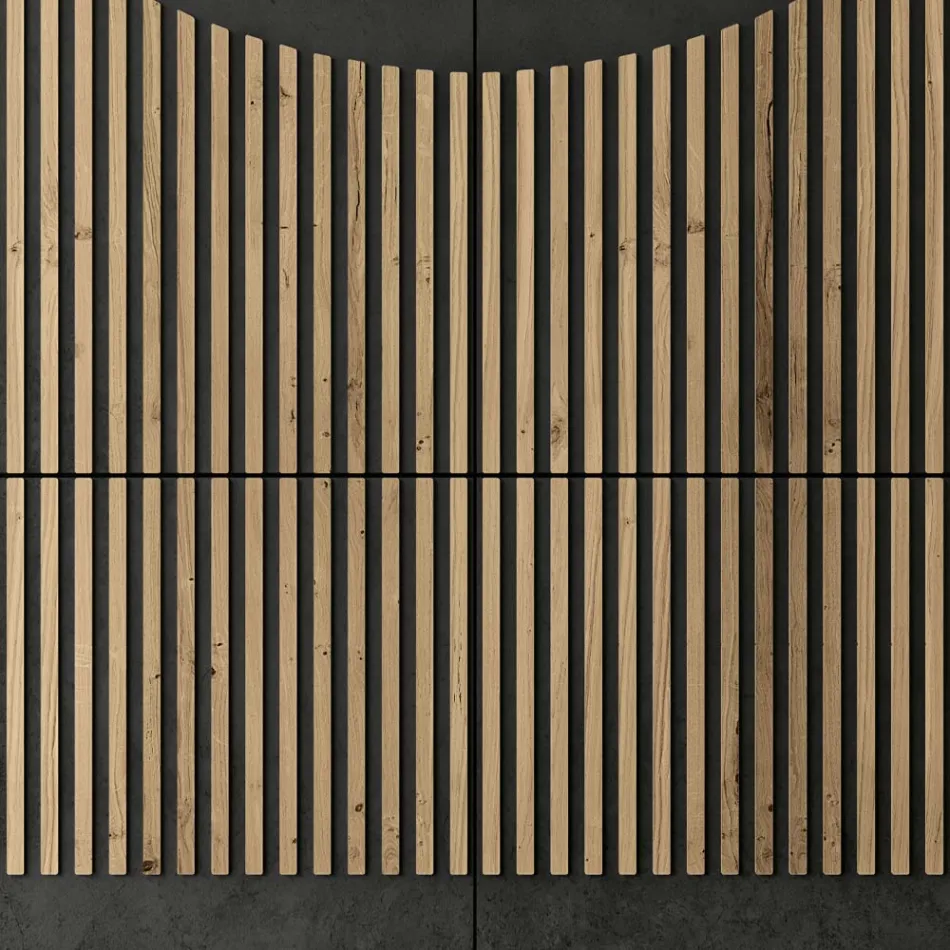 Kompleksi i dhomës së ndenjes me 4 dyer në dekorim lisi me nyje nordike - Bente Viadurini