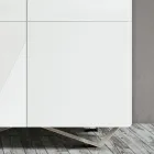 Kompleksi i dhomës së ndenjes me 4 dyer në finiture xham të bardhë Prodhuar në Itali - Eline Viadurini