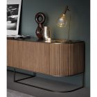 Bordi i dhomës së ndenjes prej druri dhe metali bronzi Prodhuar në Itali - Bonaldo Dune Viadurini