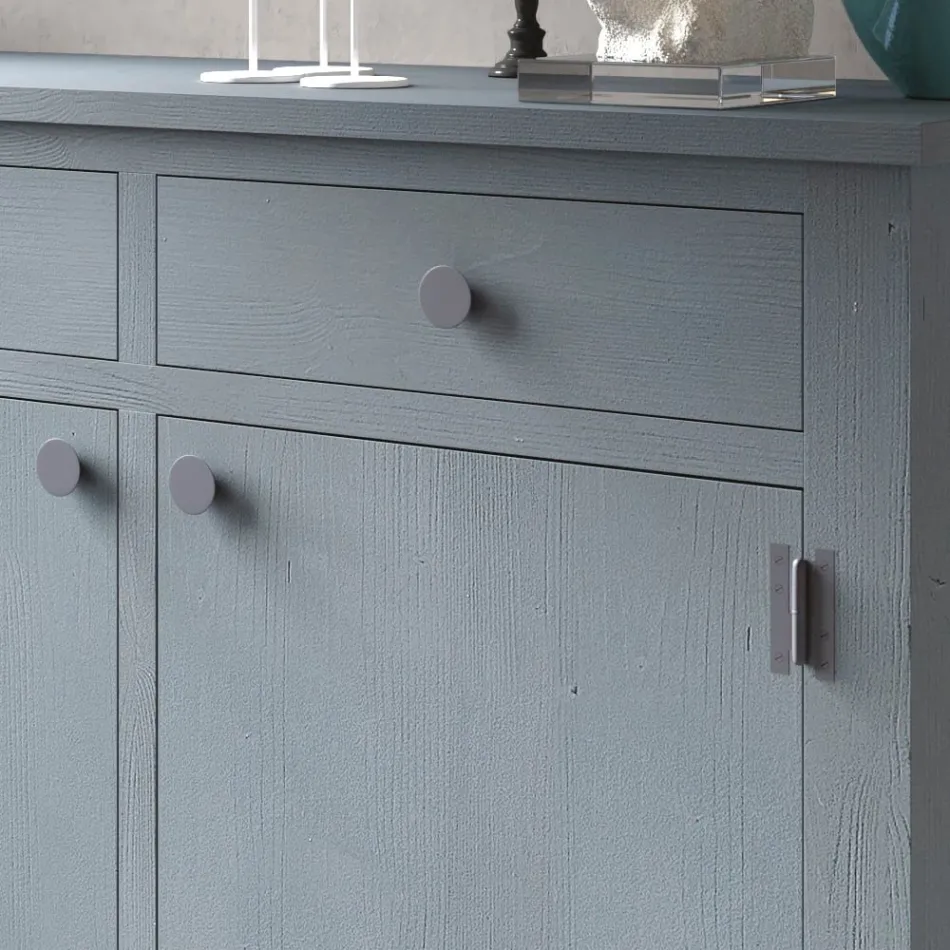 Kompleksi i dhomës së ndenjes me dru bredhi të fortë me 4 ndarje Prodhuar në Itali - Pascual Viadurini