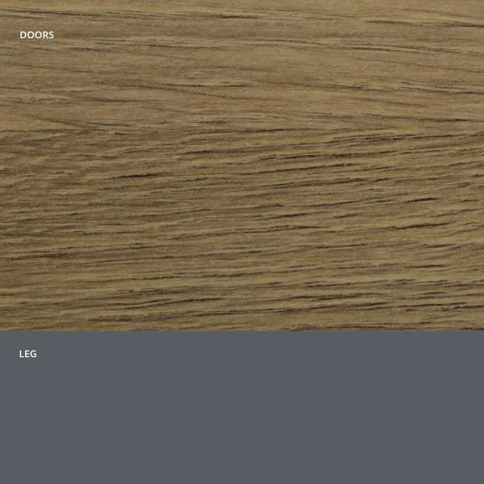 Bofoni i dhomës së ndenjes në dru mat dhe laminat HPL Prodhuar në Itali - Fiorenza Viadurini