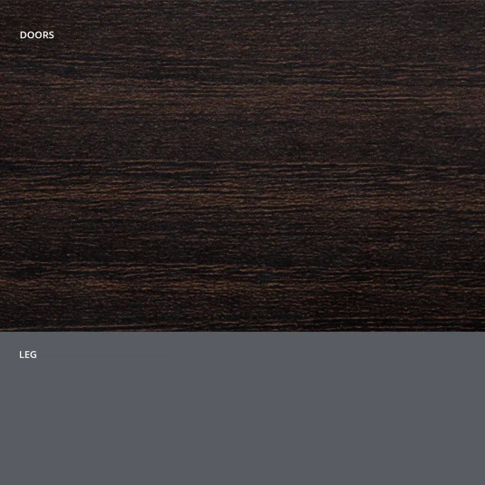 Bofoni i dhomës së ndenjes në dru mat dhe laminat HPL Prodhuar në Itali - Fiorenza Viadurini