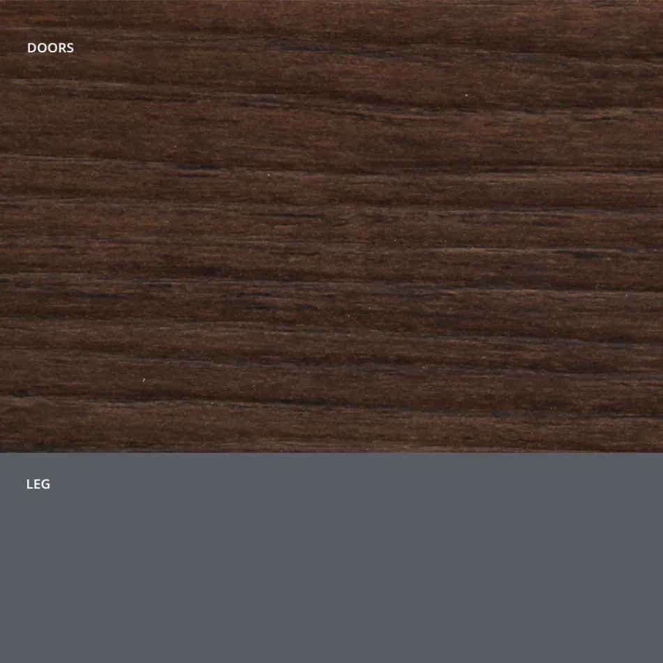 Bofoni i dhomës së ndenjes në dru mat dhe laminat HPL Prodhuar në Itali - Fiorenza Viadurini