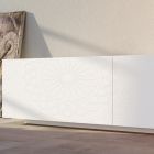 Bofoni i dhomës së ndenjes në mdf të bardhë me reliev Prodhuar në Itali - Stilea Viadurini