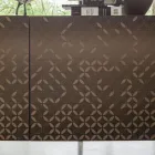 Tabela e dhomës së ndenjes me llak Moka metalike me dekorim 3D Made in Italy - Panje Viadurini