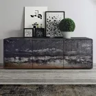 Kompleksi i zonës së ndenjes me 3 dyer në dekorime të ndryshme Prodhuar në Itali - Ole Viadurini