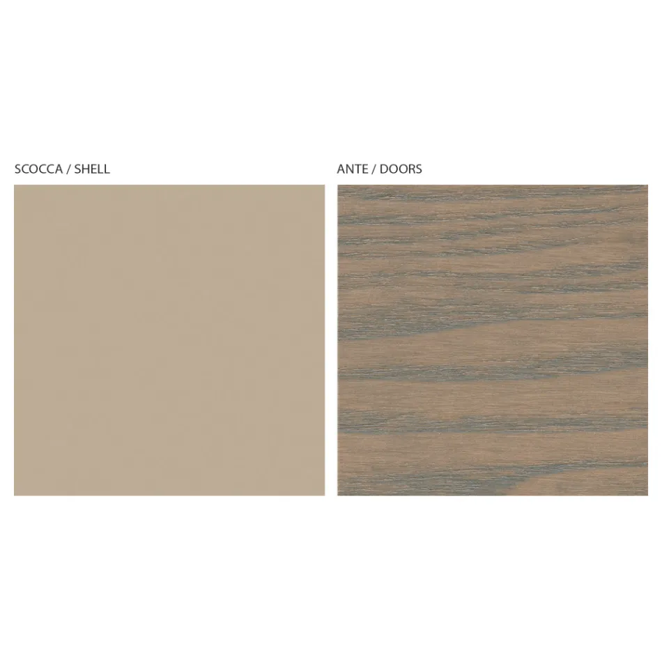 Kompleksi i zonës së ndenjes me 4 dyer në kapuçin, Prodhim në Itali - Eda Viadurini