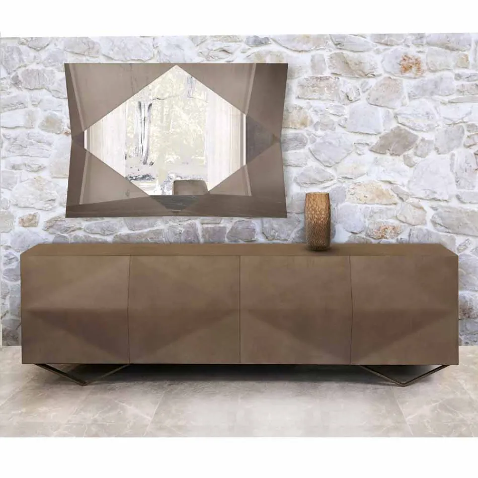 Panel prej druri 2 ose 4 dyer me rafte kristali të prodhuara në Itali - Gardena Viadurini