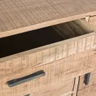 Tabela bufeje prej druri dhe çeliku të akacies 2 dyer dhe 3 sirtarë Homemotion - Aimune Viadurini