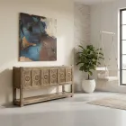 Bufe prej druri pishe me ngjyrë antike dhe 6 dyer - Airasca Viadurini