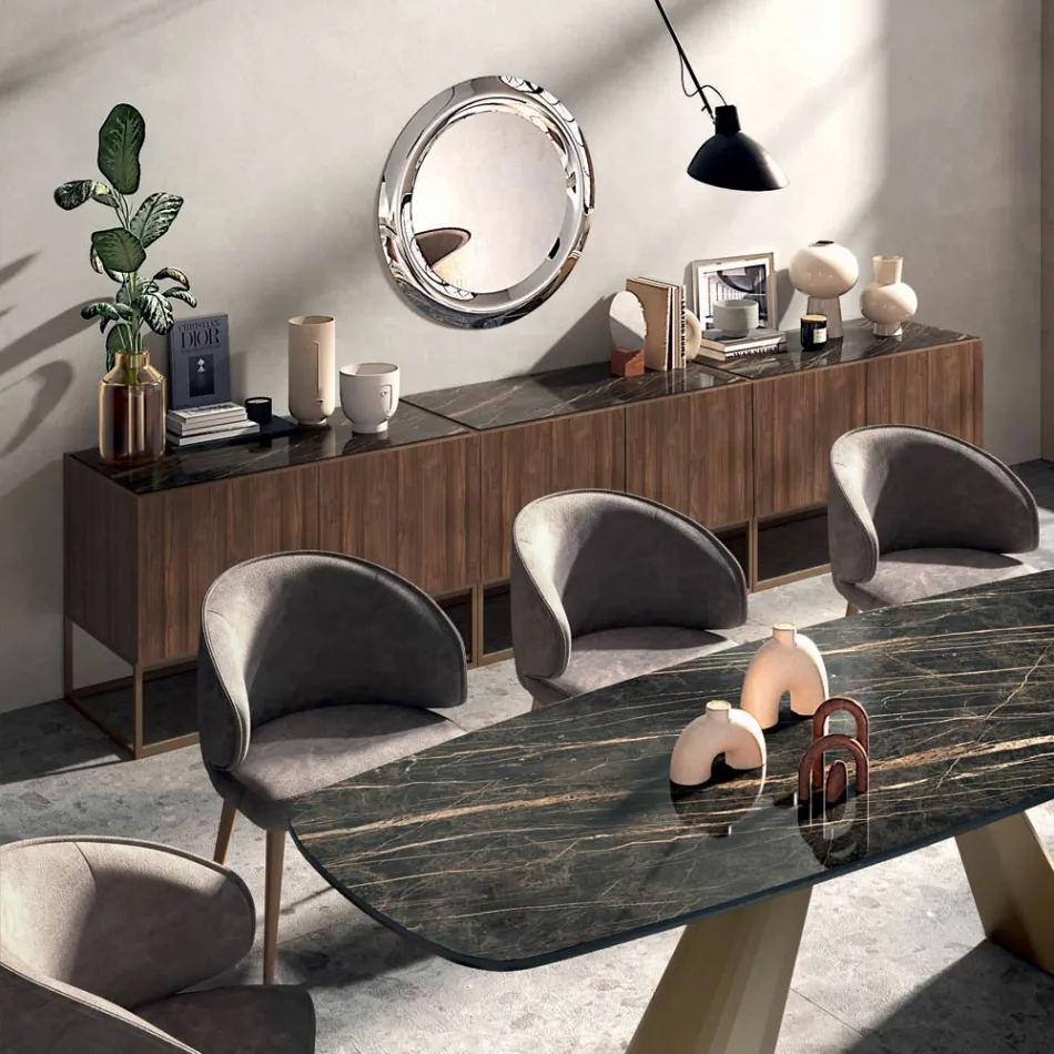 Tabela anësore në rimeso Arre Canaletto Prodhuar në Itali - Salerno Viadurini