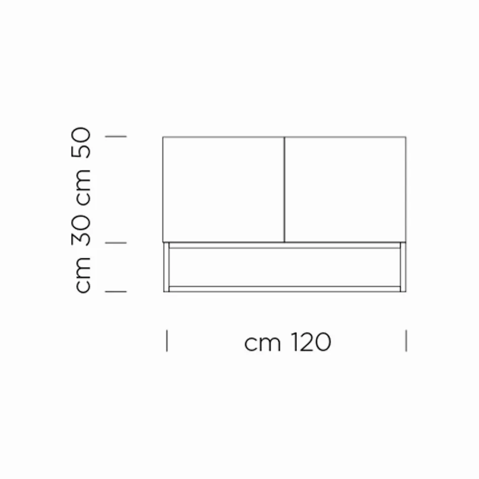 Tabela anësore në rimeso Arre Canaletto Prodhuar në Itali - Salerno Viadurini