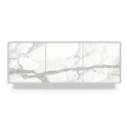 Tabela në dru të lakuar me 2 ose 3 dyer qeramike Prodhuar në Itali - Fiorenza Viadurini