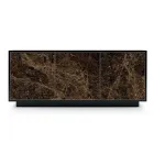 Tabela në dru të lakuar me 2 ose 3 dyer qeramike Prodhuar në Itali - Fiorenza Viadurini