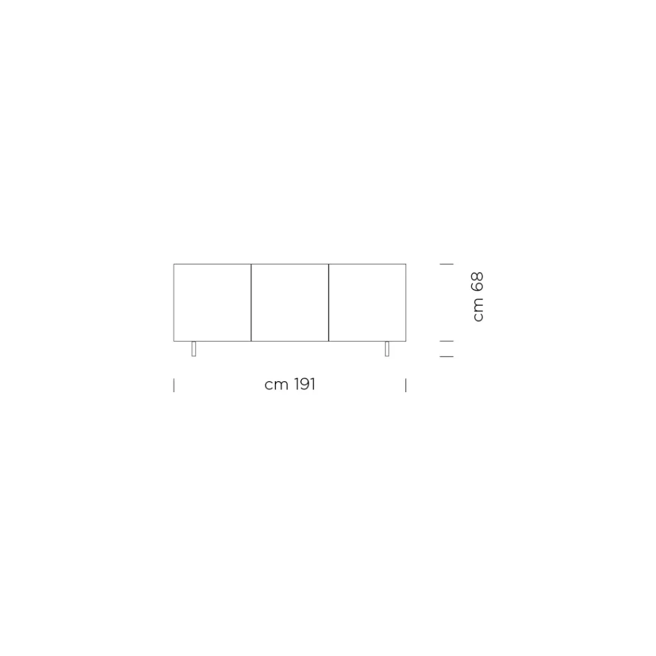 Bufe në dru të llakuar mat me dyer xhami Prodhuar në Itali - Fiorenza Viadurini