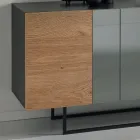 Bufe melamine me 3 dyer lisi dhe pasqyrë Prodhuar në Itali - Romina Viadurini