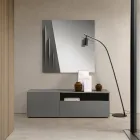 Bufe melamine Miral për dysheme me dizajn linear, e prodhuar në Itali Viadurini