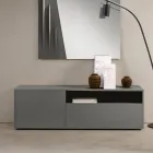 Bufe melamine Miral për dysheme me dizajn linear, e prodhuar në Itali Viadurini