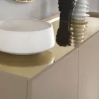 Madia në Melaminë dhe Mdf me Inserte Laminate Prodhuar në Itali - Gordita Viadurini