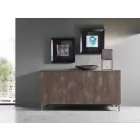 Sideboard moderne me tre dyer në bronz ose melamine gri të bëra në Itali - Clemente Viadurini