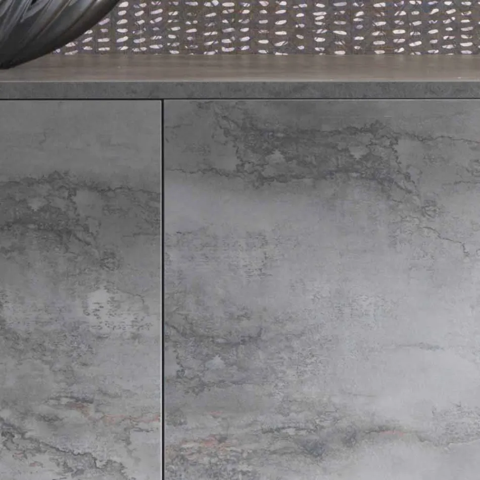 Sideboard moderne me tre dyer në bronz ose melamine gri të bëra në Itali - Clemente Viadurini